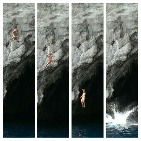 deep water solo, psicobloc italy, amalfi coast (c) 2014