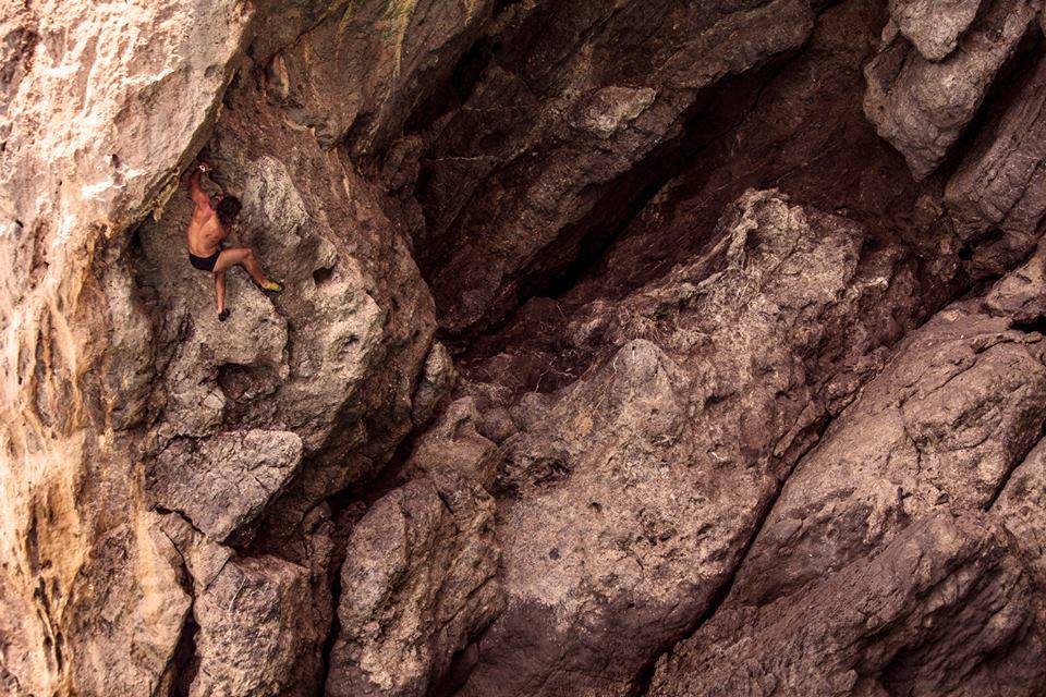 climbing, arrampicata , deep water solo, psicobloc italy, amalfi coast (c) 2014