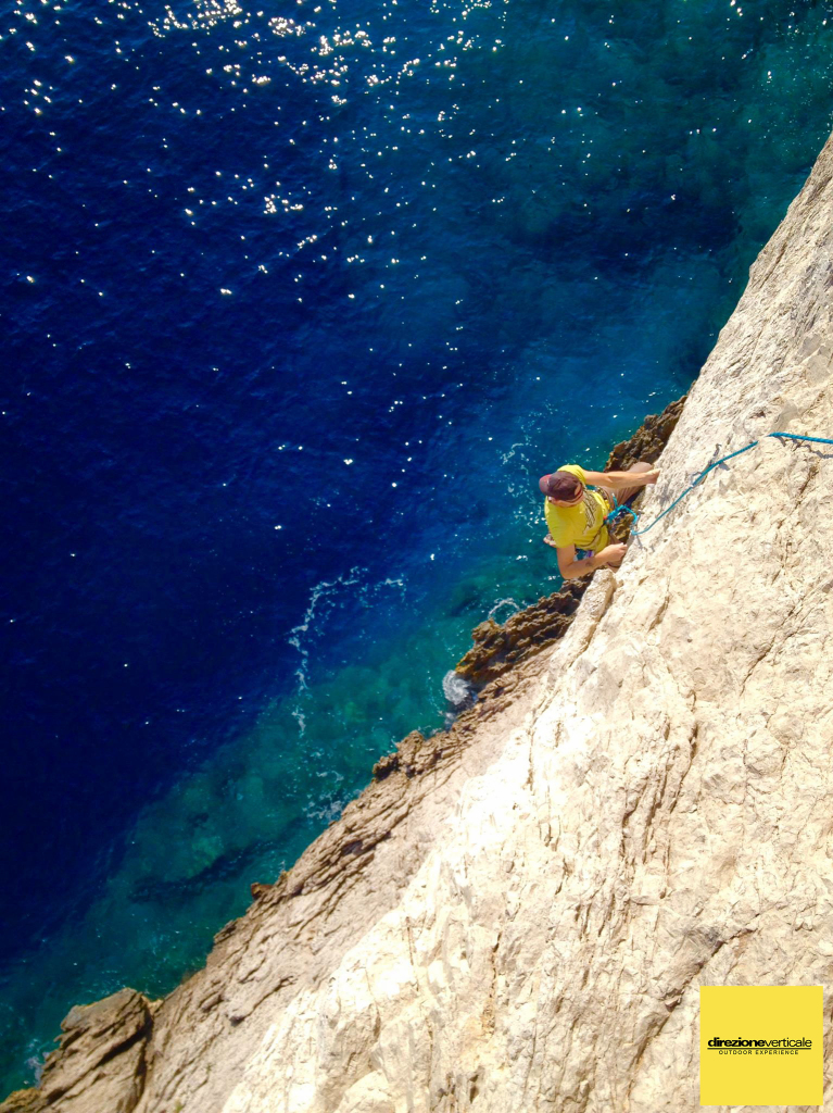 Blu climbing route punta campanella