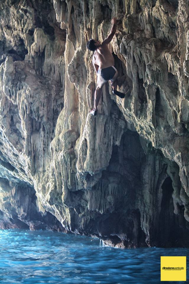 pandora, deep water solo, psicobloc italy, amalfi coast