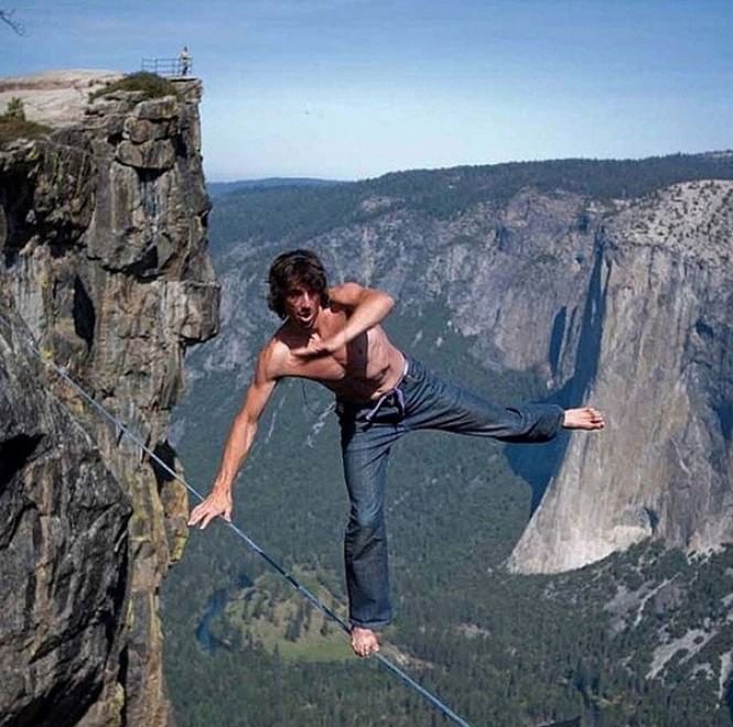 Dean Potter Climbing Base Jumping Slack Lining